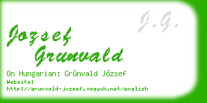 jozsef grunvald business card