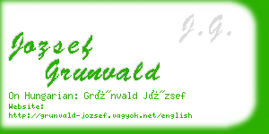 jozsef grunvald business card